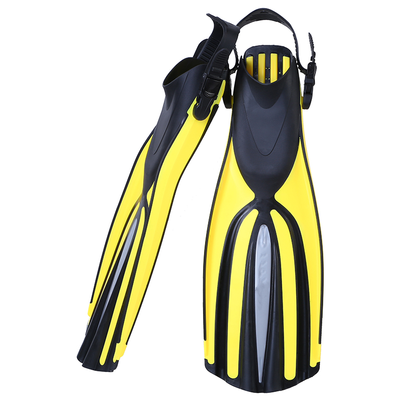 Open heel fins